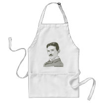Nikola Tesla Portrait aprons