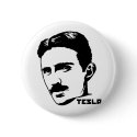 Nikola Tesla Portrait Button by strk3 Nikola Tesla Portrait Button