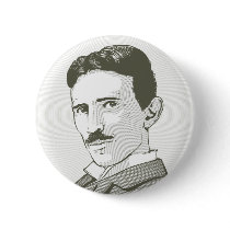 Nikola Tesla Portrait buttons