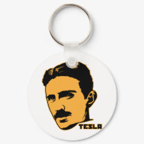 Nikola Tesla Portrait Keychain