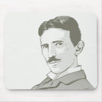 Nikola Tesla Portrait Mouse Pad