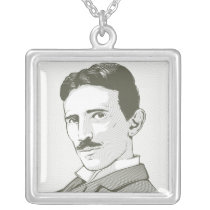 Nikola Tesla Portrait necklaces