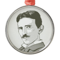 Nikola Tesla Portrait ornaments