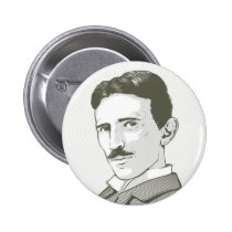 Nikola Tesla Portrait buttons