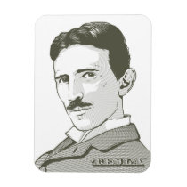 Nikola Tesla Portrait magnets