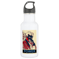 Nikola Tesla Power (Obama-Like Poster) 18oz Water Bottle