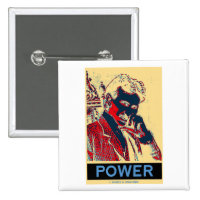 Nikola Tesla Power (Obama-Like Poster) 2 Inch Square Button
