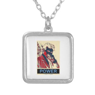 Nikola Tesla Power (Obama-Like Poster) Custom Jewelry