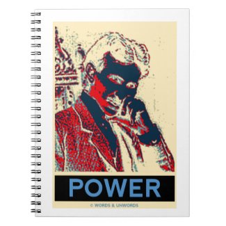 Nikola Tesla Power (Obama-Like Poster) Notebook