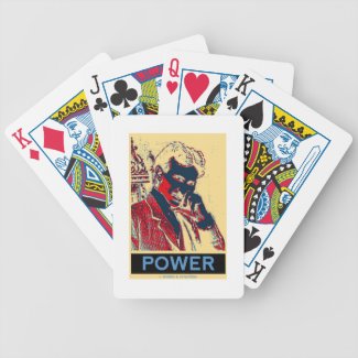 Nikola Tesla Power (Obama-Like Poster) Bicycle Card Deck