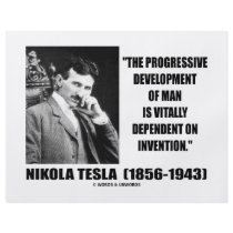 Nikola Tesla Progressive Development Of Man Quote flyers by wordsunwords Nikola Tesla Progressive Development Of Man Quote flyers