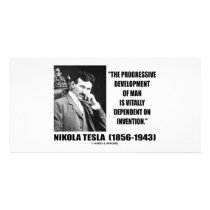 Nikola Tesla Progressive Development Of Man Quote photo cards by wordsunwords Nikola Tesla Progressive Development Of Man Quote photo cards