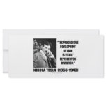 Nikola Tesla Progressive Development Of Man Quote Customized Rack Card