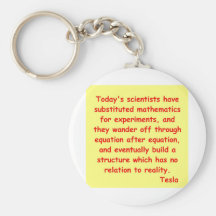 nikola tesla quote keychain