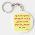 nikola tesla quote keychains