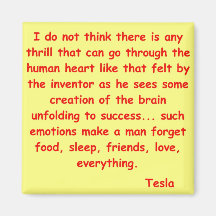 nikola tesla quote refrigerator magnets