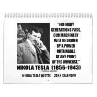 Nikola Tesla Quotes 20XX Calendar