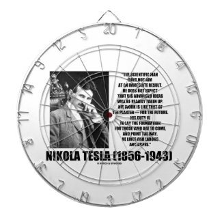 Nikola Tesla Scientific Man Does Not Aim Immediate Dartboard With Darts