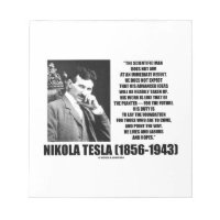 Nikola Tesla Scientific Man Does Not Aim Immediate Memo Pad