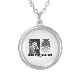 Nikola Tesla Scientific Man Does Not Aim Immediate Personalized Necklace