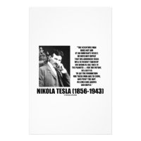 Nikola Tesla Scientific Man Does Not Aim Immediate Stationery