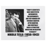 Nikola Tesla Scientists Equation No Relation Quote Full Color Flyer