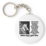 Nikola Tesla Scientists Equation No Relation Quote Keychain