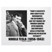 Nikola Tesla Scientists Equation No Relation Quote letterhead