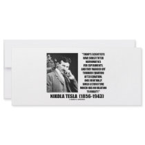 Nikola Tesla Scientists Equation No Relation Quote rack cards