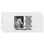 Nikola Tesla Scientists Equation No Relation Quote Rack Card Design