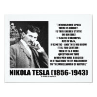 Nikola Tesla Wheelwork Of Nature Kinetic Energy 4.25x5.5 Paper Invitation Card