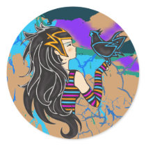 Nile Princess Round Stickers