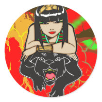 Nile Queen Round Stickers