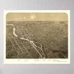 Niles, MI Panoramic Map - 1868 posters