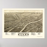 Niles, OH Panoramic Map - 1882 posters