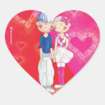 Nils & Freja Holding Hands Sticker stickers
