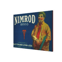 Nimrod Lemon LabelSan Fernando, CA Stretched Canvas Prints