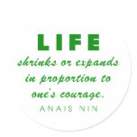 Nin on Courage Stickers
