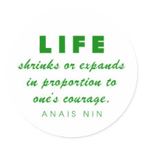 Nin on Courage stickers by words_plus_paper Nin on Courage stickers
