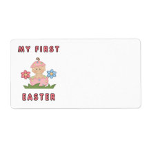 Niña de Pascua Etiqueta De Envío