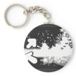 ninavp47 Black & White abstract arrow digital art Keychains