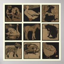 Nine Animals Print