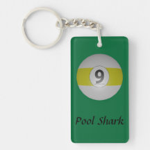 Nine Ball Billiards Acrylic Keychains