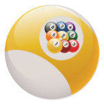 NINE BALL RACK BILLIARDS BALL stickers
