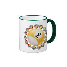 NINE BALL RACKS AND 9 BALL COFFEE MUGS