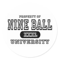 Nine Ball University stickers