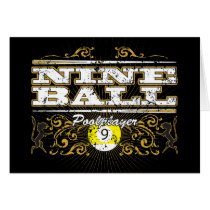 Nine Ball Vintage Design Card