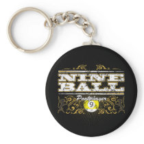 Nine Ball Vintage Design Key Chain