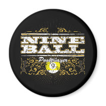 Nine Ball Vintage Design Magnets