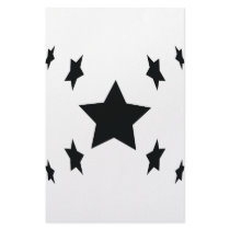 nine black stars icon stationery